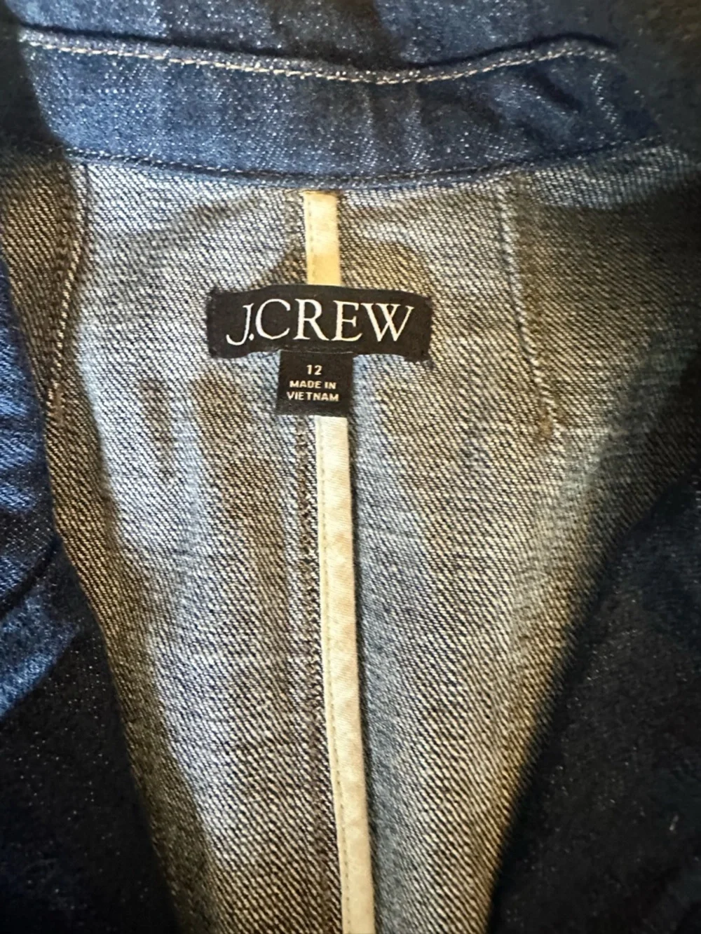 J. Crew Factory Dark Indigo Denim Blazer Jacket - Picture 5 of 5